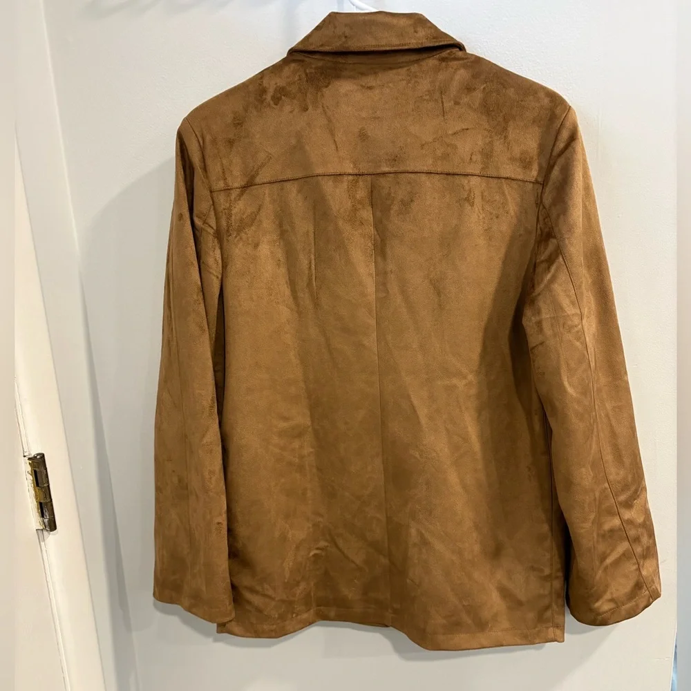 JustFab Tan Women's Blazer - Picture 2 of 10